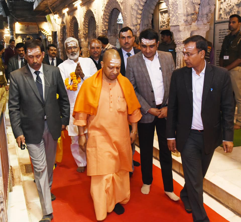 With Honourable Chief Minister UP, Shri Yogi Adityanath ji, during his visit at Shri Kashi Vishwanath Dham