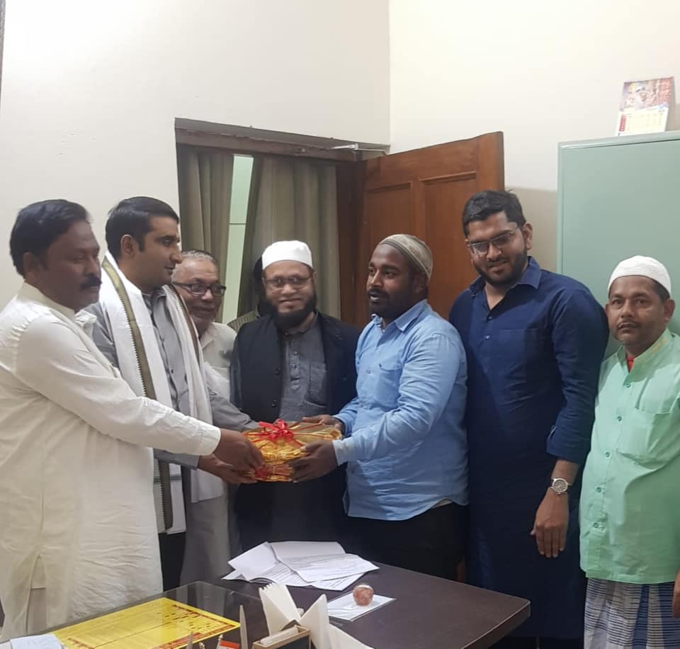 On the eve of Holi, shared holi wishes with Chairman of Varanasi Madrasa Committee, Lodhi ji and others